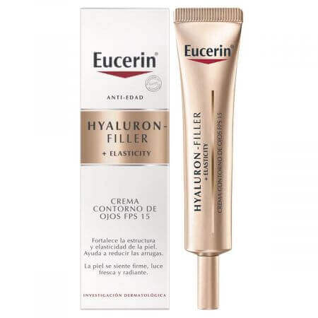 Eucerin Hyaluron Filler + Elastizität Anti-Falten Augenkontur-Creme, 15 ml