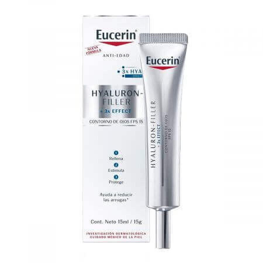 Eucerin Hyaluron Filler Drievoudige Anti-Aging Oogcrème, 15 ml