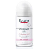 Eucerin Desodorante roll-on sin aluminio con protección 24h, 50 ml