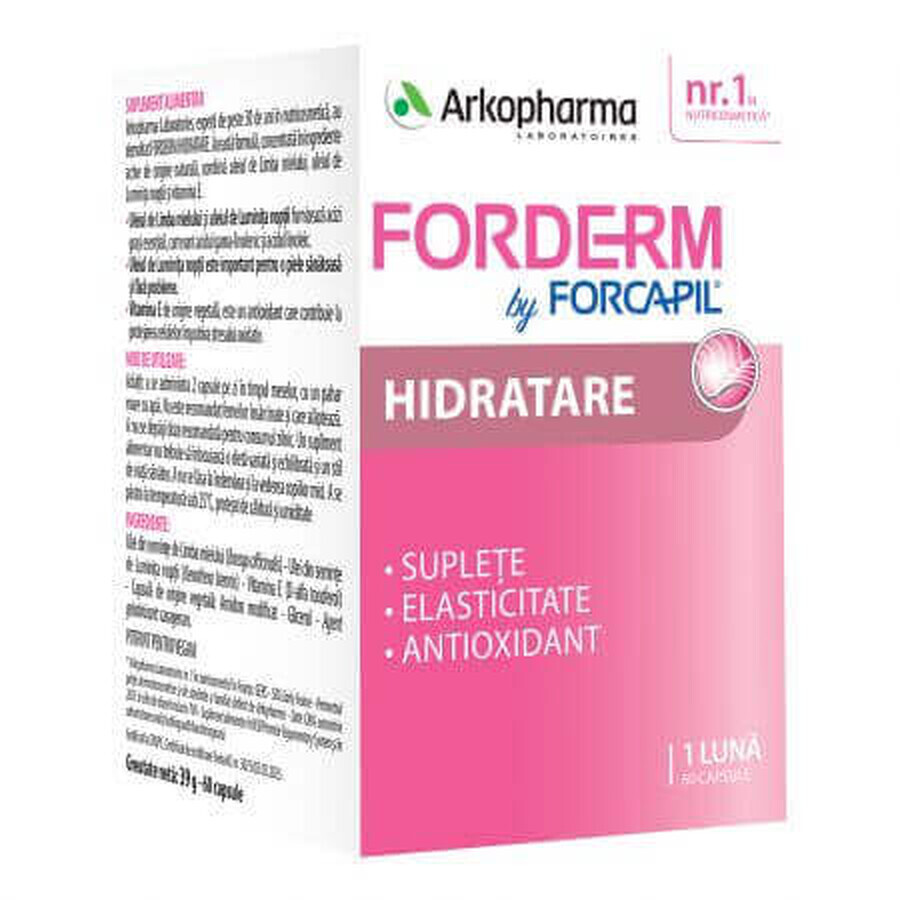 Forderm Moisturizer di Forcapil, 60 capsule, Arkopharma