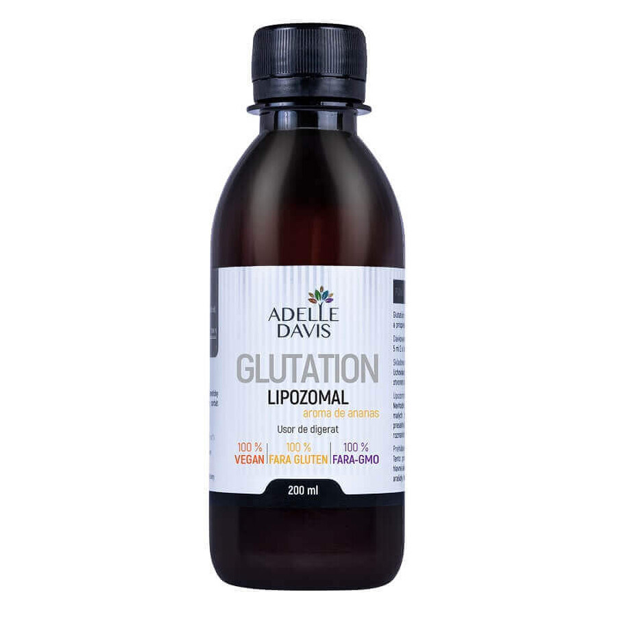 Glutatione liposomiale, gusto ananas, liquido, 200 ml, Adelle Davis