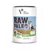 Cibo umido con manzo e coniglio per cani adulti Raw Paleo, 400 g, VetExpert