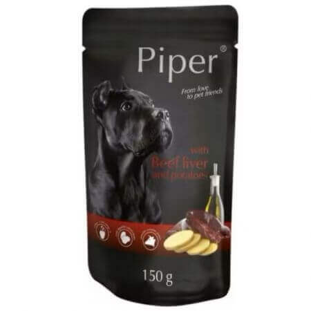 Alimento umido con fegato di manzo e patate per cani, 150 g, Piper