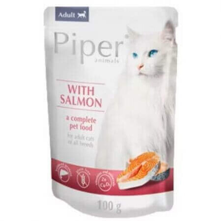 Alimento umido con salmone per gatti sterilizzati, 100 g, Piper