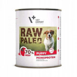 Alimento umido con manzo per cani Puppy Raw Paleo, 800 g, VetExpert