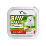 Cibo umido con manzo per cani Raw Paleo Pate Mini Puppy, 150 g, VetExpert