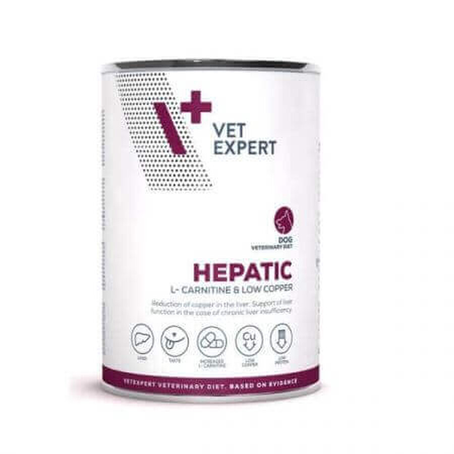 Alimento umido per cani 4T Hepatic Dog, 400 g, Vet Expert