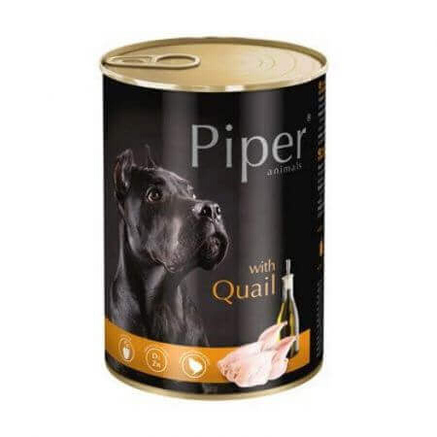Alimento umido per cani con carne di quaglia adulta, 400 g, Pepe