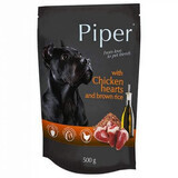 Alimento umido per cani con cuori di pollo e riso integrale Adult, 500 g, Pepe