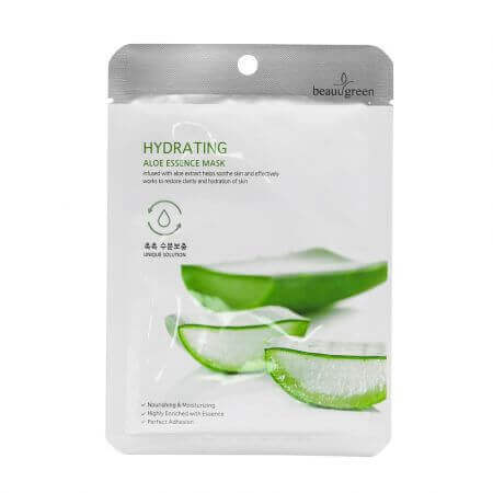 Beauugreen Toallitas Hidratantes Aloe Vera, 23 ml