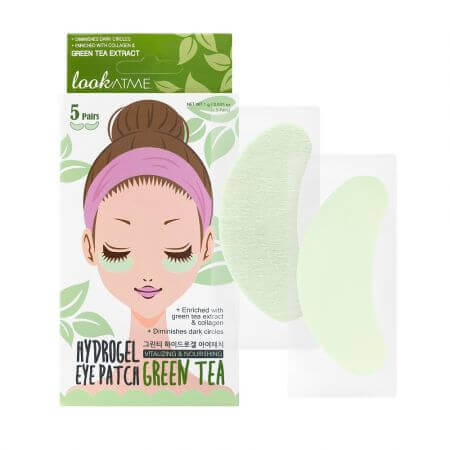 Parches de hidrogel nutritivos e hidratantes con té verde, 5 pares, Look At Me