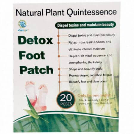 Bamboo detoxifying patches for soles, 20 pieces, Kongdy