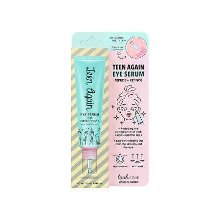 Teen Again Contorno de ojos con péptidos y retinol, 25 ml, Look At Me