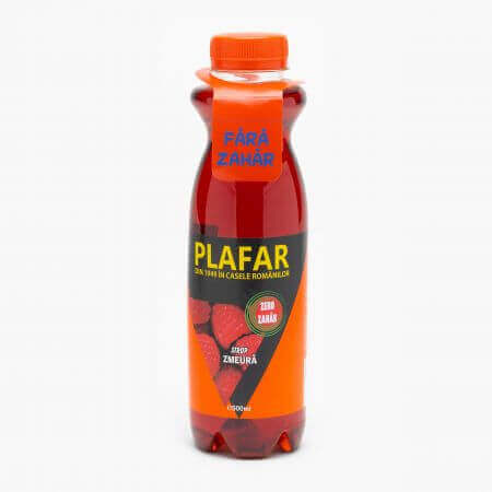 Sciroppo di lamponi senza zucchero, 500 ml, Plafar