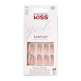 Uñas postizas de gel Fantasy Glitter, Fanciful Medium Squoval, Kiss