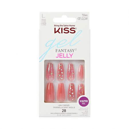 Fantasy Jelly False Nails, Be Jelly Long Coffin, Kiss