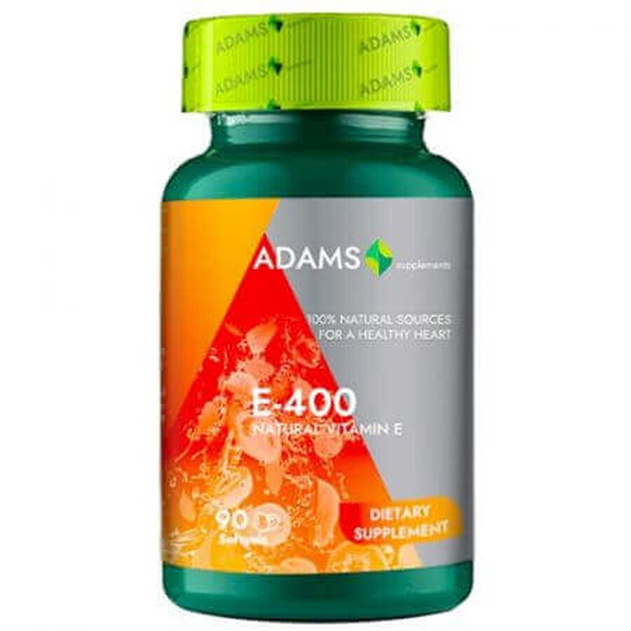 Vitamina E-400 (naturale), 90 capsule, Adams Vision