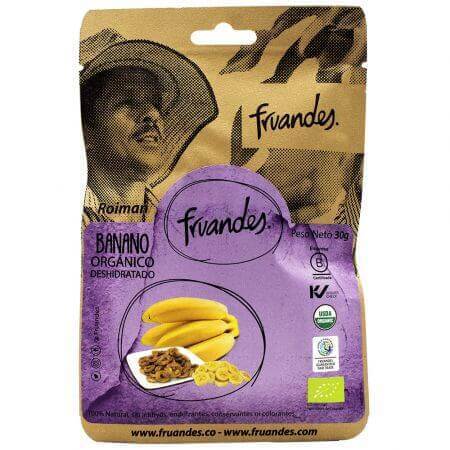 Banana disidratata bio, 30 g, Fruandes