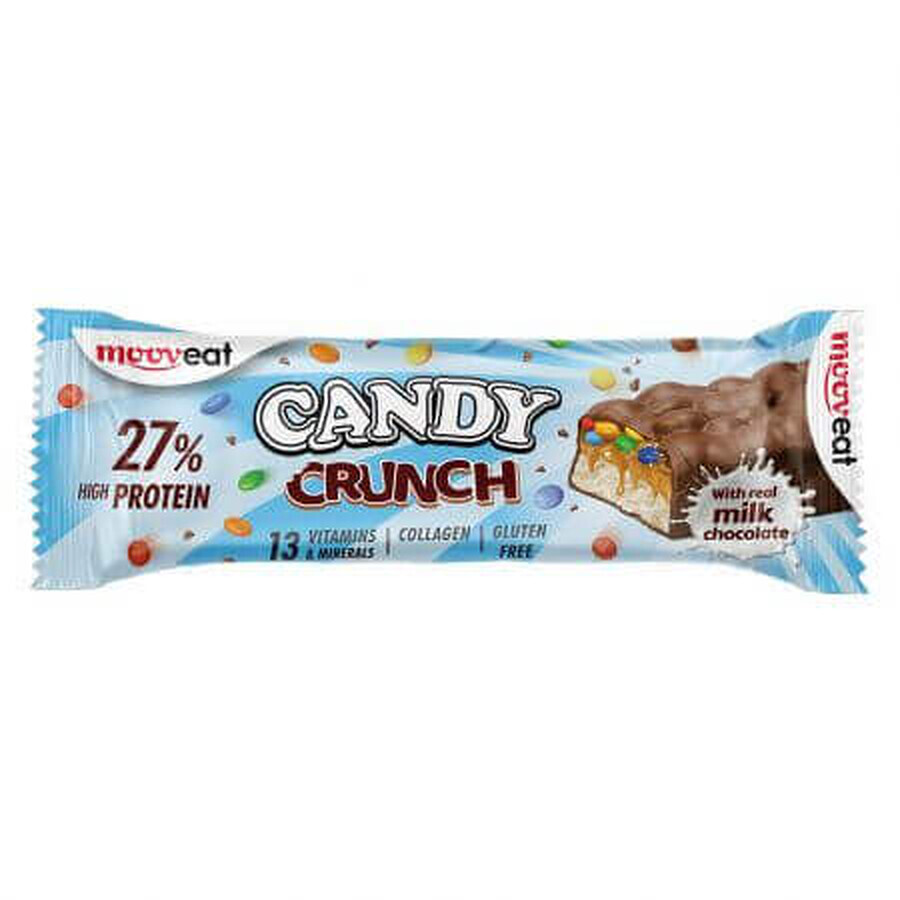 Protein bar with vanilla and coloured candy, 60 g, MoovEat