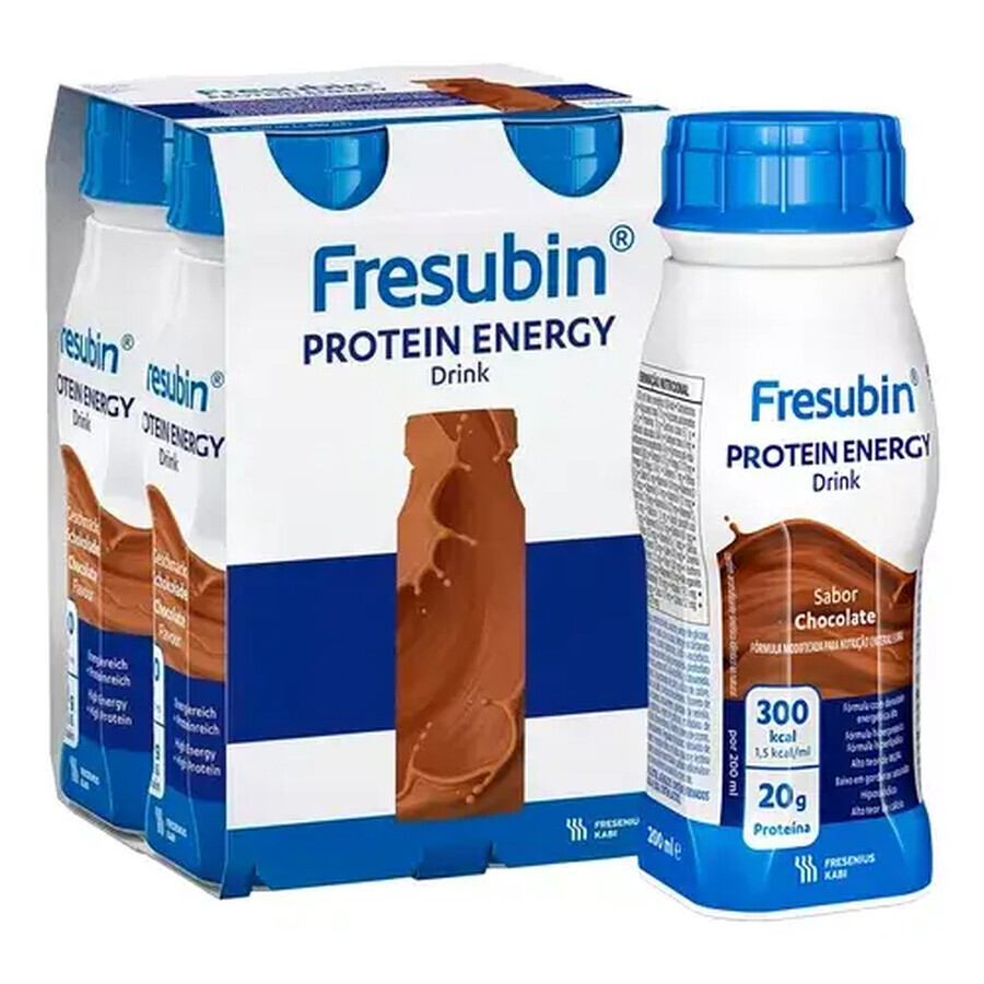 Fresubin Protein Energy Drink Cioccolato 4 x 200 ml Malnutrizione, Fresenius Kabi