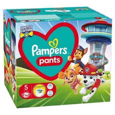 Puppy Patrol Pants Diapers, No.5, 12 - 17 kg, 66 pcs, Pampers