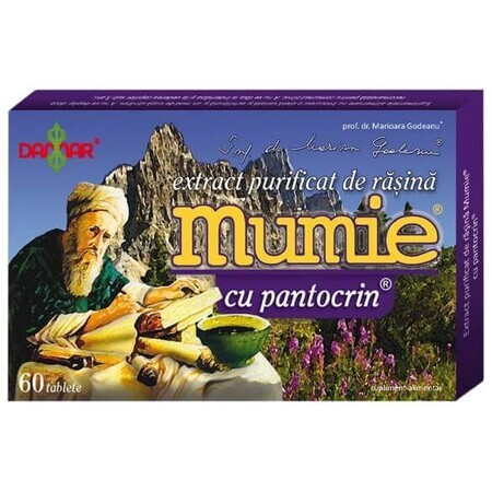 Estratto purificato di mummia resina con Pantocrin, 60 compresse, Damar General Trading