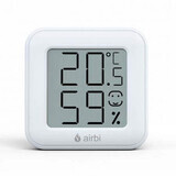 Digital room thermometer and hygrometer, White, Airbi