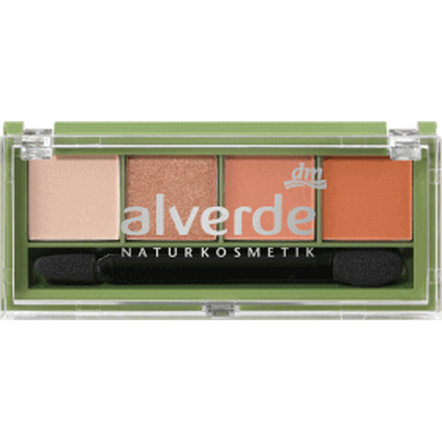 Alverde Naturkosmetik Palette di ombretti quattro 93 Sunset Lover, 4,4 g