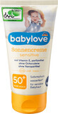 Babylove Crema Solare SPF50, per pelli sensibili, 75 ml