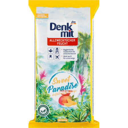 Denkmit universele vochtige doekjes mango, 50 stuks