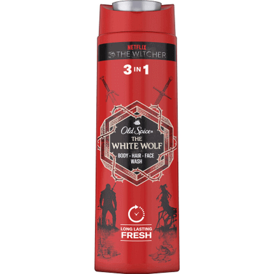 Old Spice Gel doccia 3 in 1 LUPO BIANCO, 400 ml