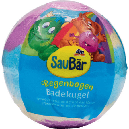 SauBär Palla da bagno arcobaleno, 1 pz