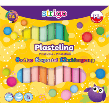 Strigo Plastilina colori misti, 24 pz