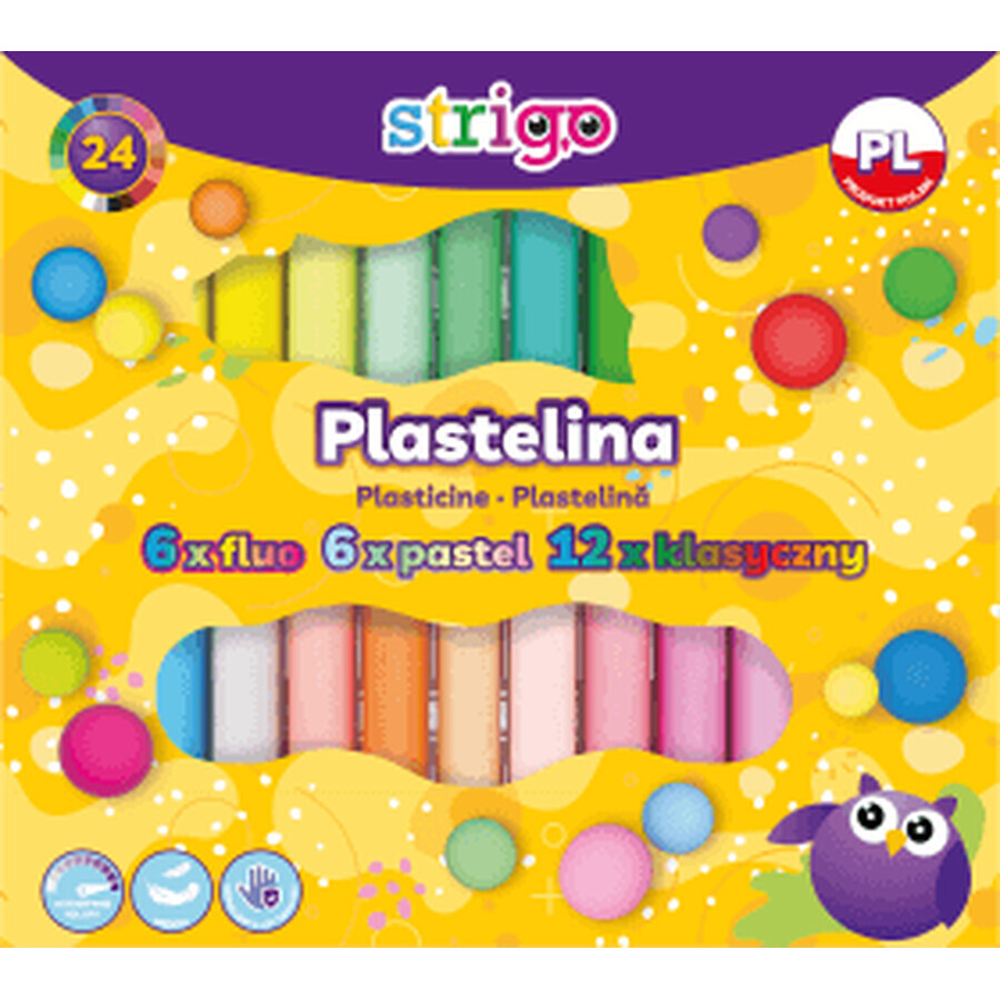 Strigo Plastilina colori misti, 24 pz