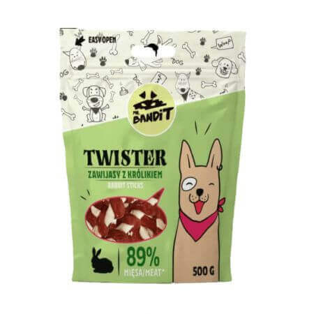Twister Rabbit Sticks Snack per cani, 500 g, Mr. Bandit
