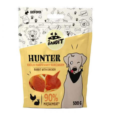 Premi con coniglio e pollo per cani Hunter Coniglio con Pollo, 500 g, Mr. Bandit