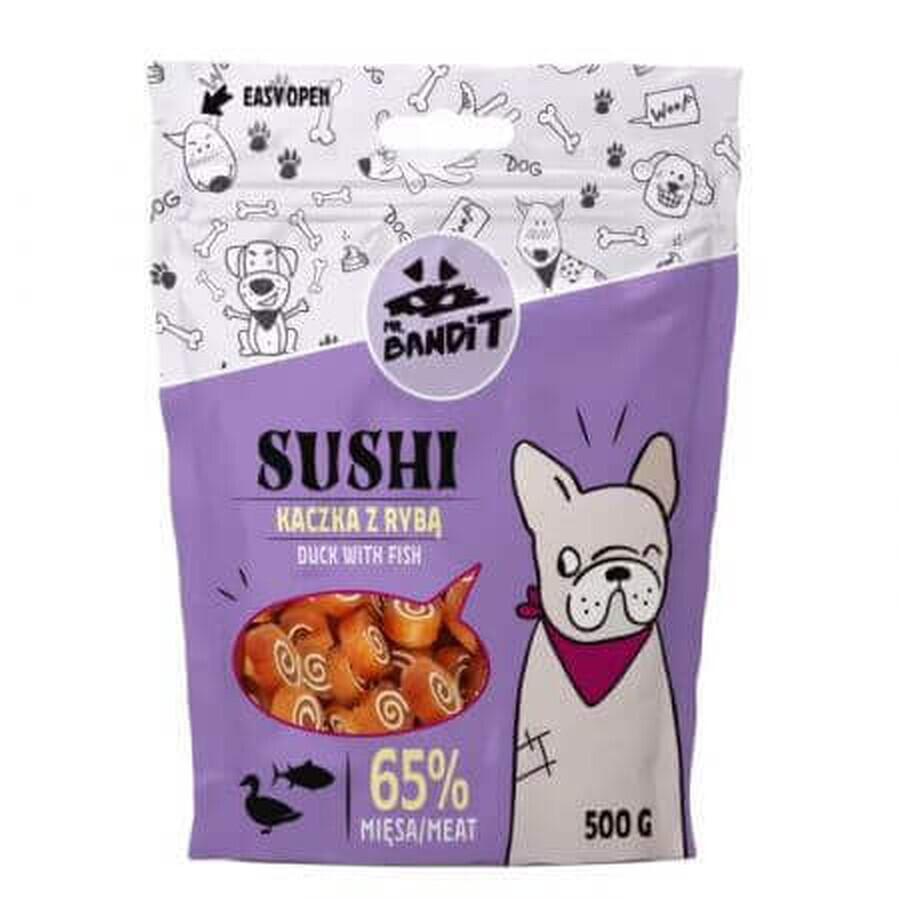 Snack di anatra e pesce per cani Sushi, 500 g, Mr. Bandit