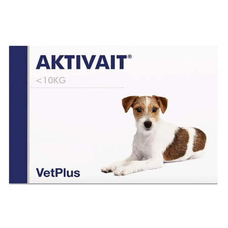 Integratore contro i disturbi del sistema nervoso per cani di peso inferiore a 10 kg Aktivait Small Breed, 60 capsule, VetPlus