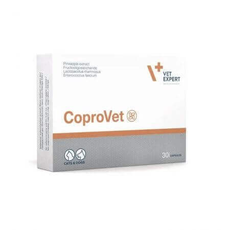 Integratore contro i disturbi del tratto intestinale nel cane e nel gatto CoproVet, 30 compresse, VetExpert