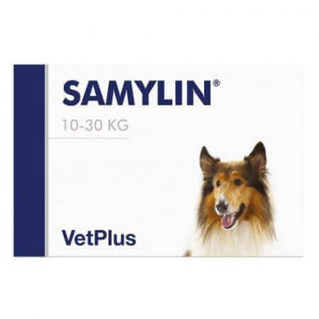 Integratore nutraceutico per il mantenimento della salute del fegato nei cani di media taglia 10-30 kg Samylin Medium Breed, 30 compresse, VetPlus