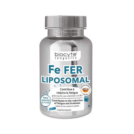 Fe Fer Lipozomal, 30 capsule, Biocyte