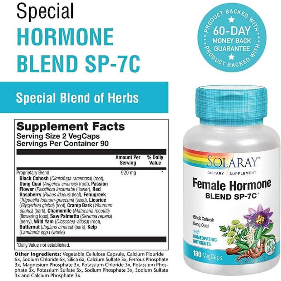 Female Hormone Blend Solaray, 100 capsules, Secom