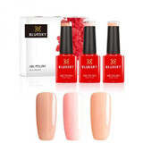 Semi-permanent nail polish set Bluesky Soft Nudes mini trio 3x5ml