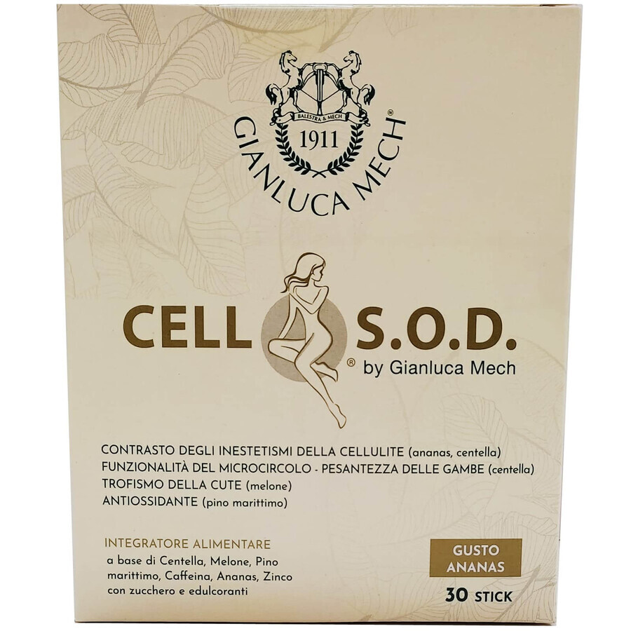 Draining and toning food supplement Gianluca Mech Cell SOD 30x5gr