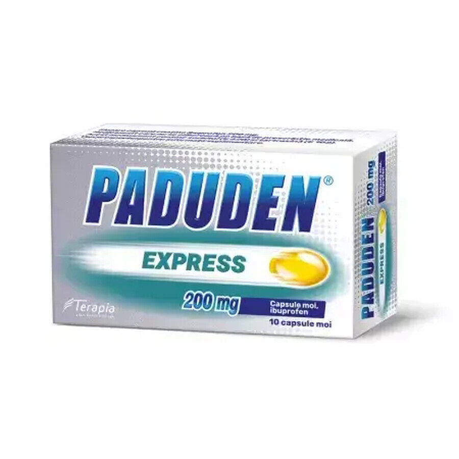 Paduden Express, 200 mg, 10 capsule molli, Terapia