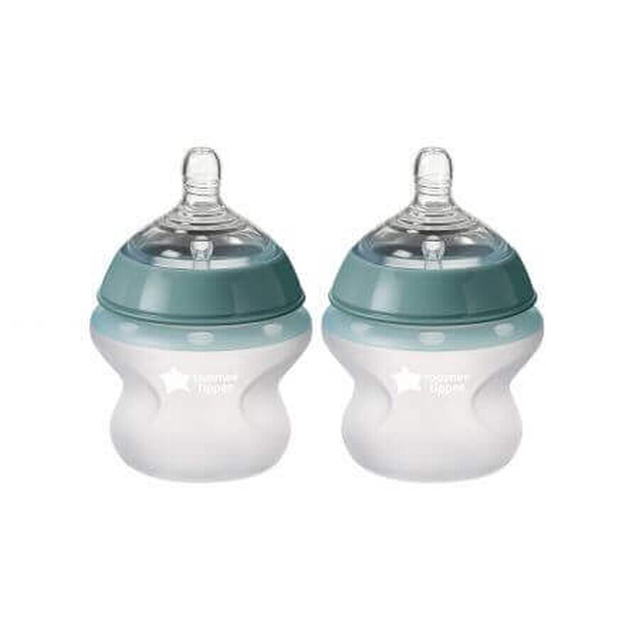 Closer to Nature silicone anti-colic bottle, 2 pcs, 150 ml, Tommee Tippee