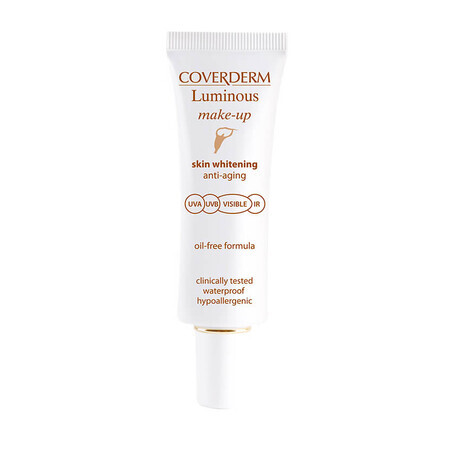 Base de maquillaje luminosa Spf 50, F5, 30 ml, Coverderm