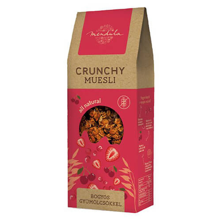 Muesli croccante con frutti rossi, 250 g, Mendula