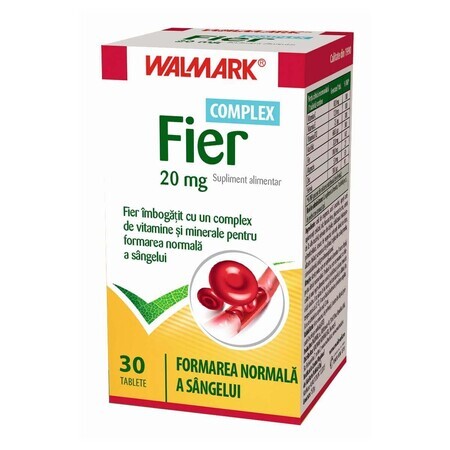 Complesso di ferro 20 mg, 30 compresse, Walmark