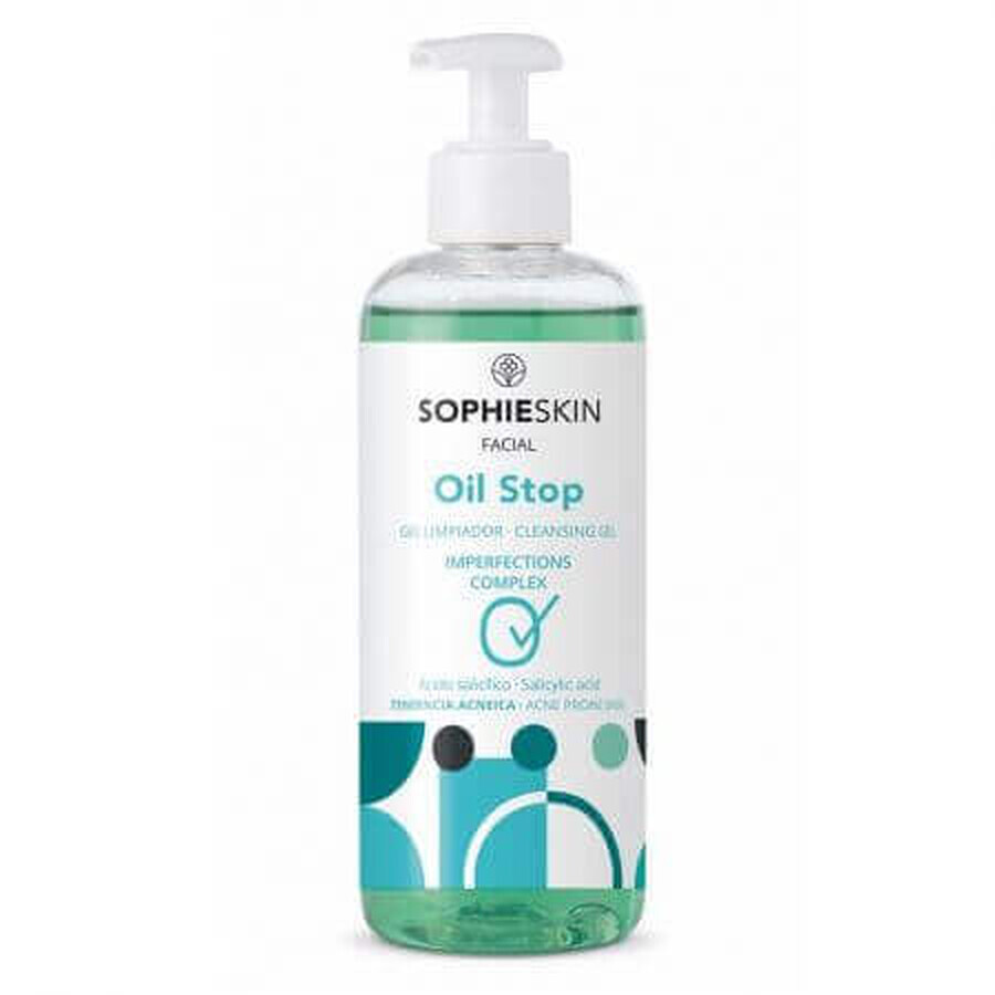 Cleansing gel for acne-prone skin Oil Stop, 250 ml, Sophieskin